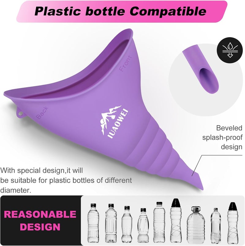 IUAOWEI Female Urination Device, Reusable Silicone Female Urinal, Pee Funnel for Women, for Travel, Camping, Boating, Outdoor, Hiking - Image 4